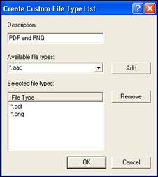 Custom File Type List